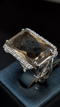 ANEL OURO BRANCO 18K