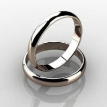 PAR DE ALIANÇA DE PRATA