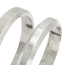 PAR DE ALIANÇA DE PRATA