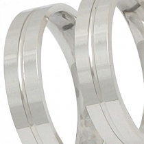 PAR DE ALIANÇA DE PRATA