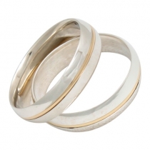 PAR DE ALIANÇA DE PRATA